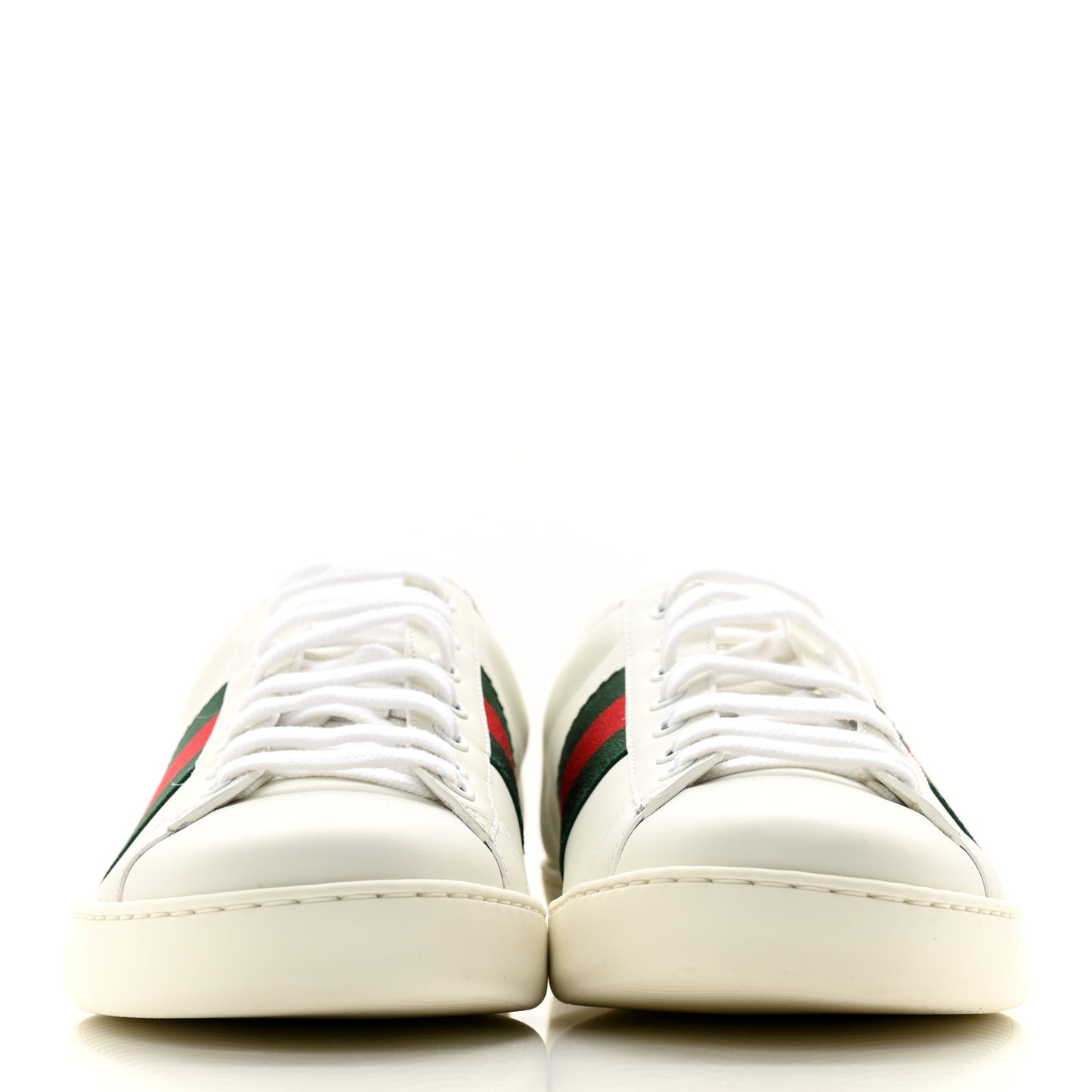Calfskin Crocodile Web Mens Ace Sneakers 9 White Green