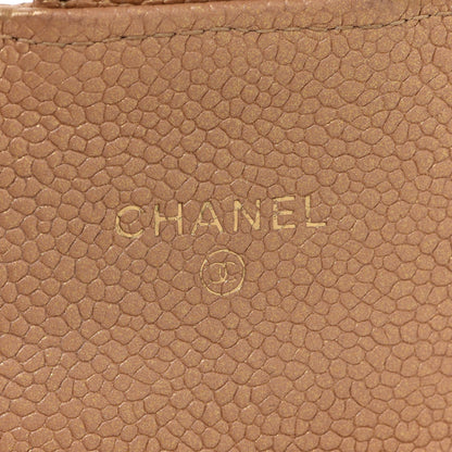 Chanel Pearly Caviar Quilted Small Flap Wallet Gold 10 of 15