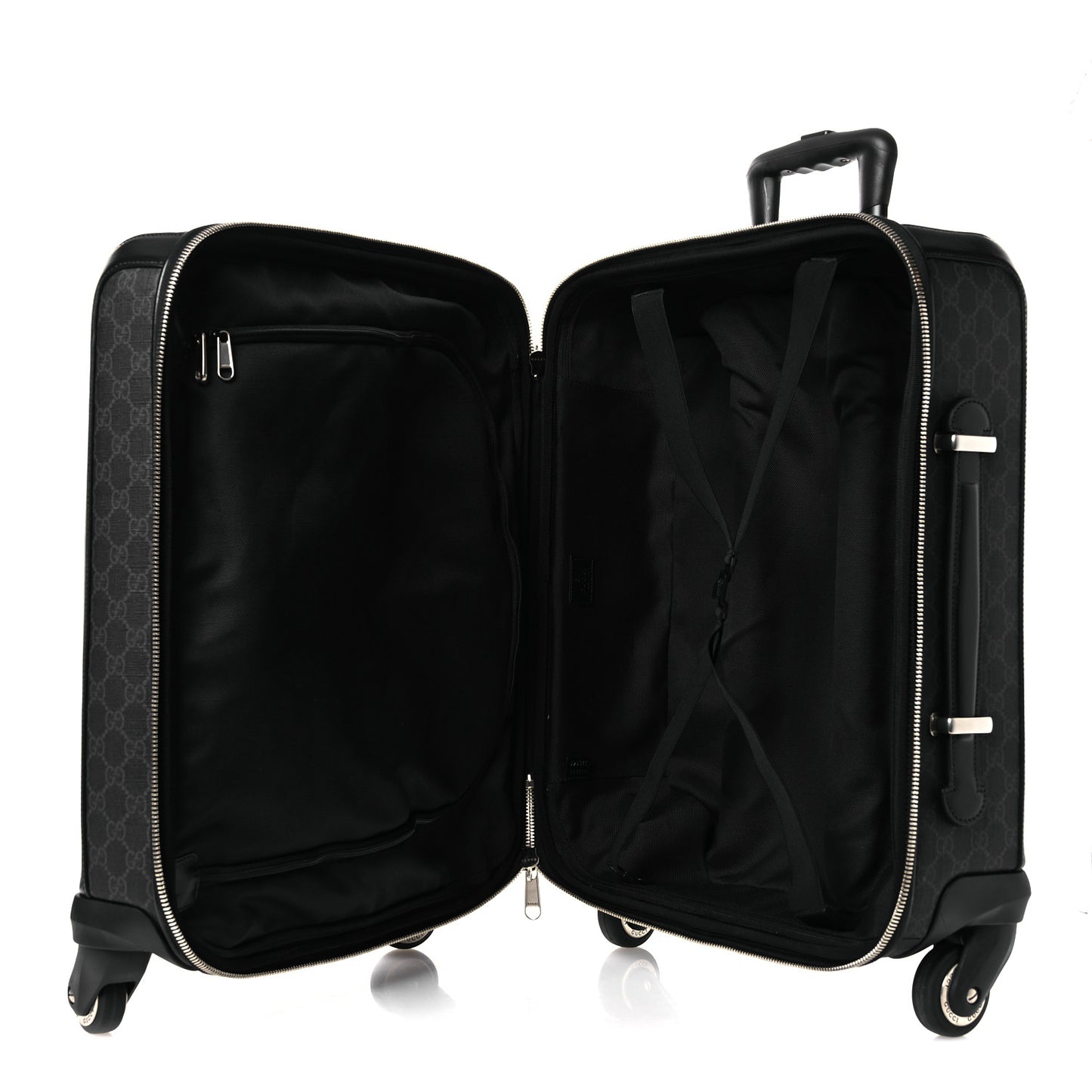 GG Supreme Monogram Calfskin Carry On Trolley Black