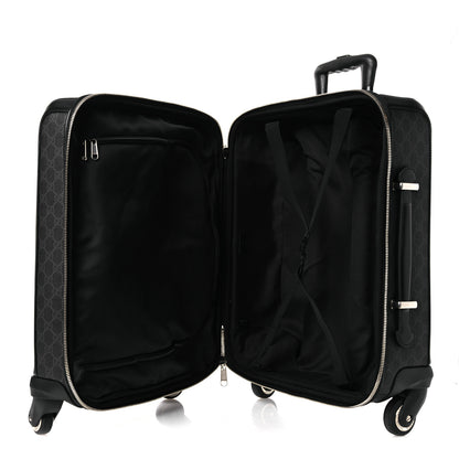 Gucci GG Supreme Monogram Calfskin Carry On Trolley Black 4 of 10
