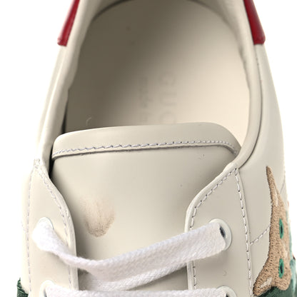 Gucci Calfskin Cat Embroidered Mens Ace Sneakers 12 White Green 10 of 11
