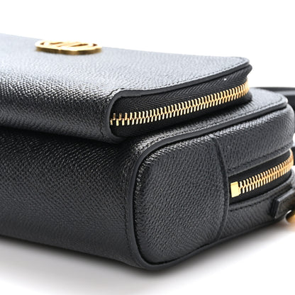 Christian Dior Grained Calfskin Caro Double Pouch Black 11 of 11