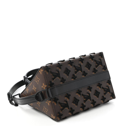Louis Vuitton Monogram Tuffetage Triangle Messenger Black 4 of 10