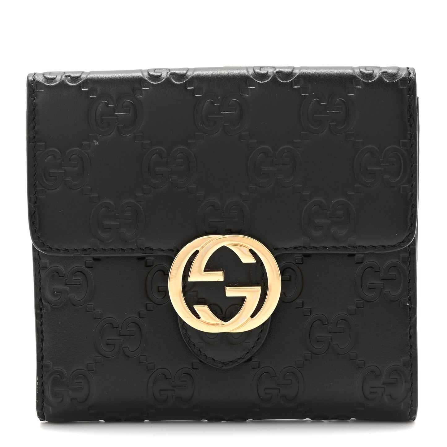 Guccissima Interlocking G French Wallet Black