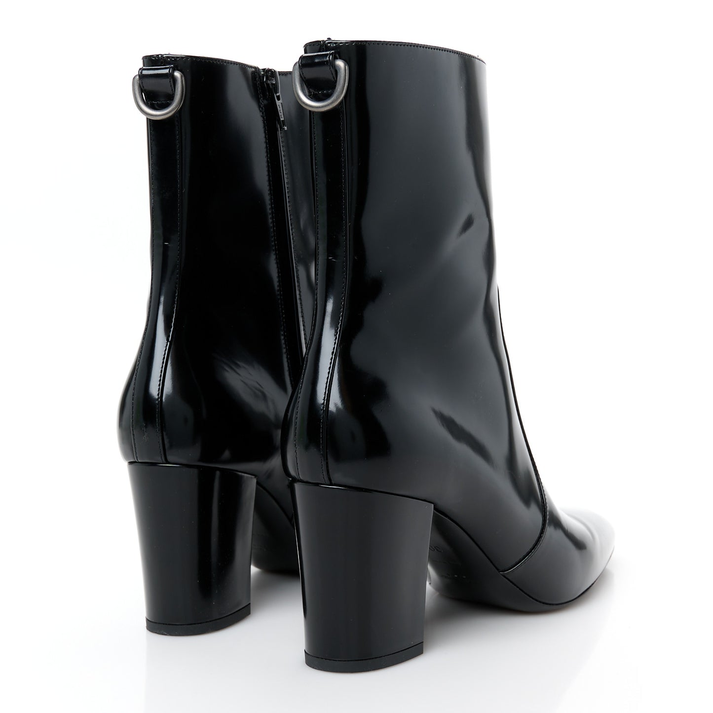 Vitello Marilyn Betty 70 Ankle Zip Boots 39 Black