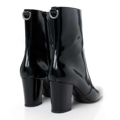 Saint Laurent Vitello Marilyn Betty 70 Ankle Zip Boots 39 Black 5 of 9