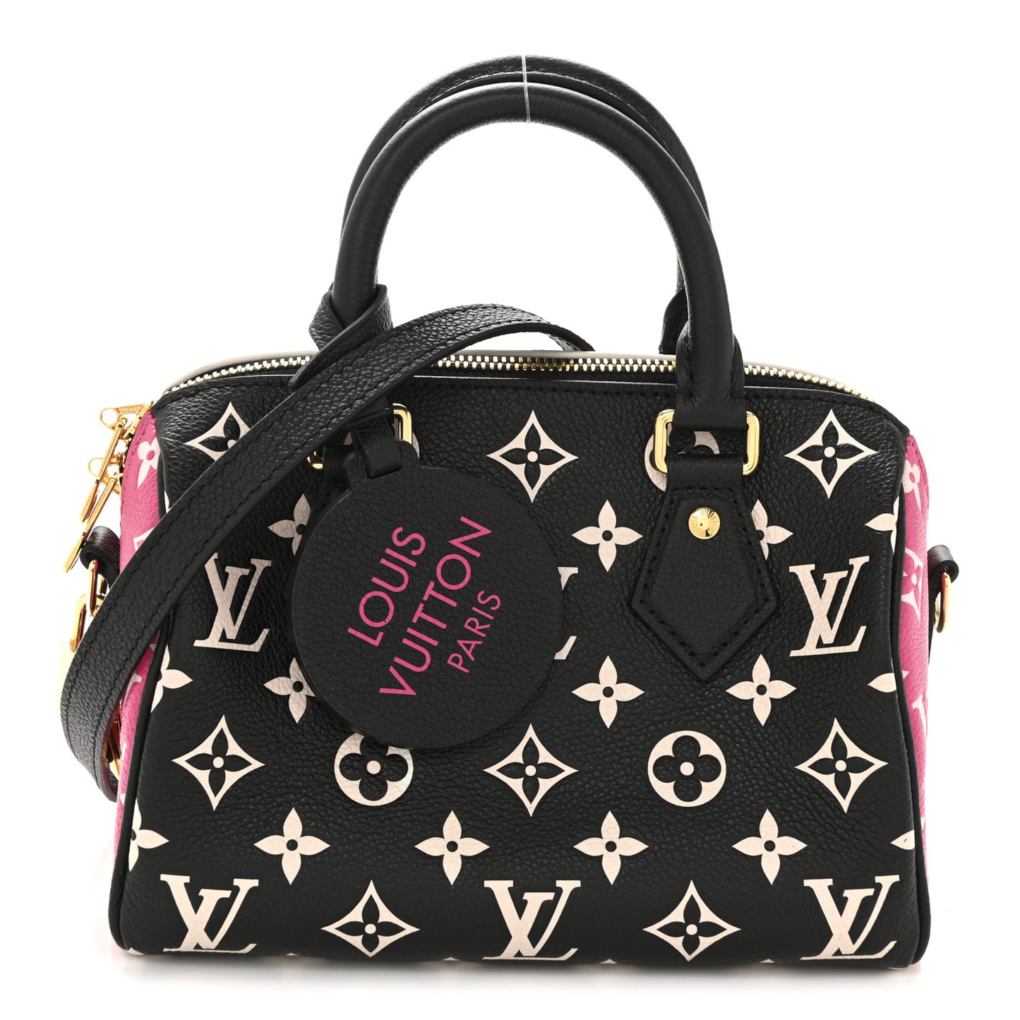 Empreinte Monogram Spring in the City Speedy Bandouliere 20 Black White Pink