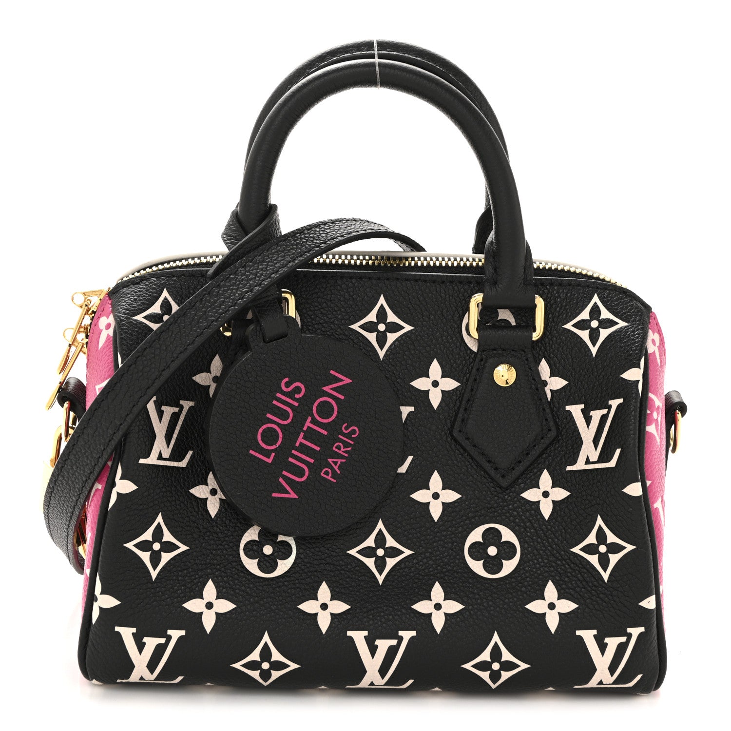 Louis Vuitton Empreinte Monogram Spring in the City Speedy Bandouliere 20 Black White Pink 1 of 11