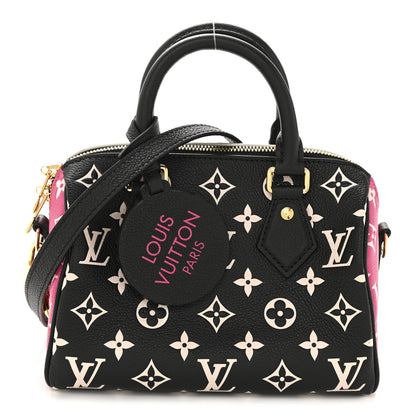 Louis Vuitton Empreinte Monogram Spring in the City Speedy Bandouliere 20 Black White Pink 1 of 11