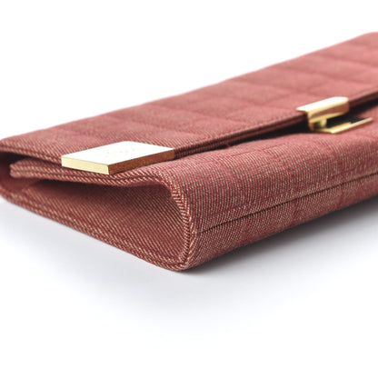Chanel Denim Chocolate Bar Flap Red 6 of 10