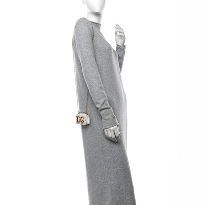 Dolce & Gabbana Calfskin Micro DG Girls Shoulder Bag White 2 of 13