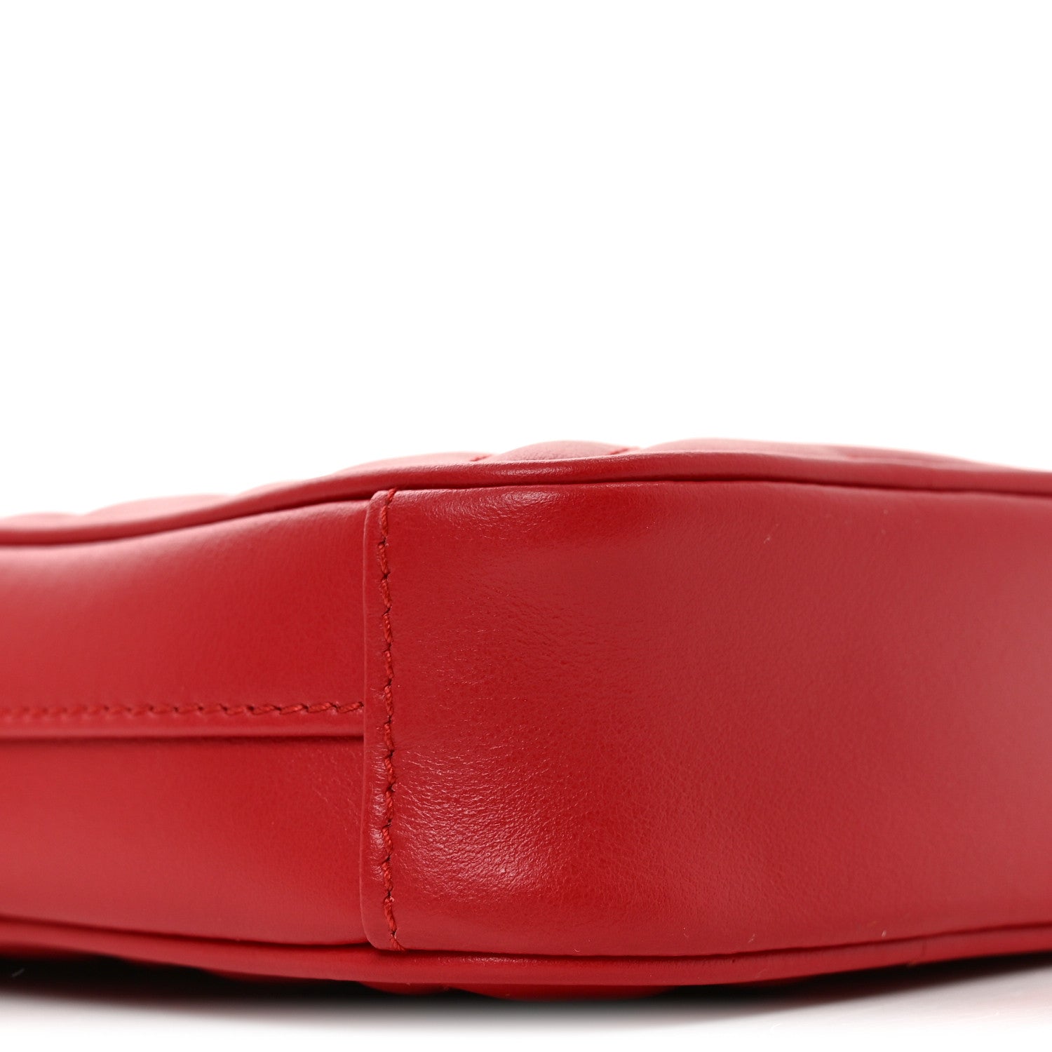 Gucci Calfskin Matelasse Mini GG Marmont Crossbody Bag Hibiscus Red 9 of 11