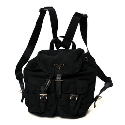 Prada Tessuto Nylon Saffiano Small Backpack Black 1 of 12