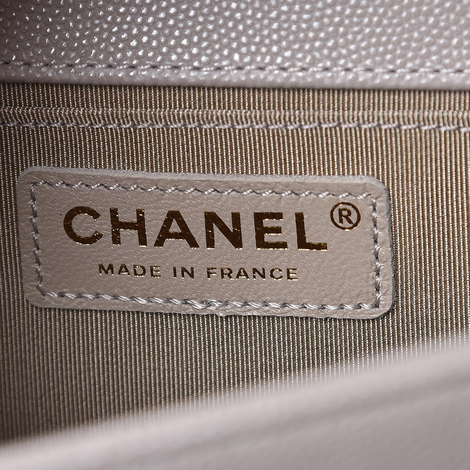Chanel Caviar Quilted Medium Boy Flap Dark Beige 7 of 9