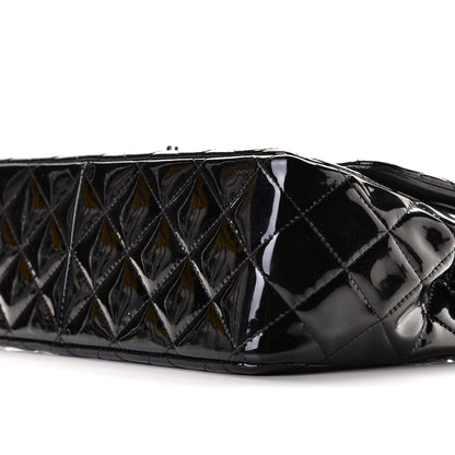 Chanel Patent Quilted Jumbo Double Flap Black 8 of 9