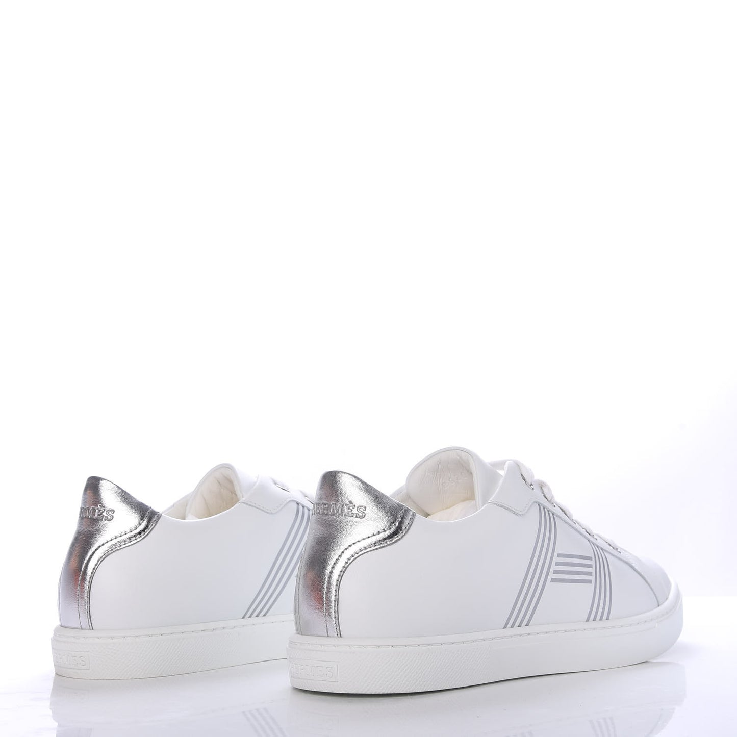 Nappa Womens Avantage Sneakers 38.5 White Argent