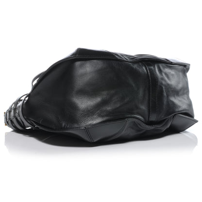 Burberry Lambskin Bridle Calfskin Small Dutton Hobo Black 4 of 8
