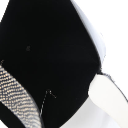 Celine Shiny Smooth Calfskin Small Twisted Cabas White Black 5 of 10