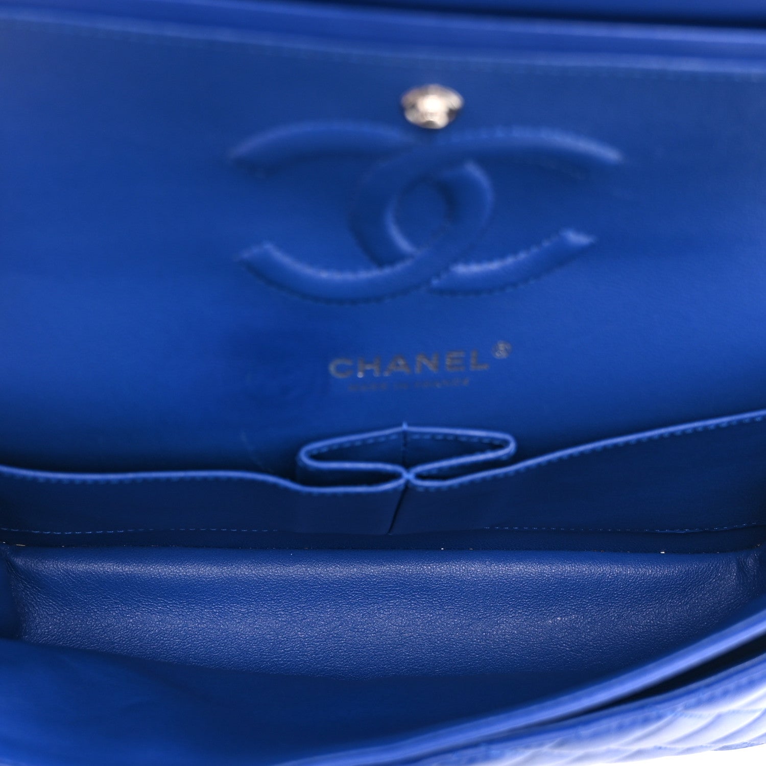 Chanel Lambskin Quilted Medium Double Flap Blue 5 of 10