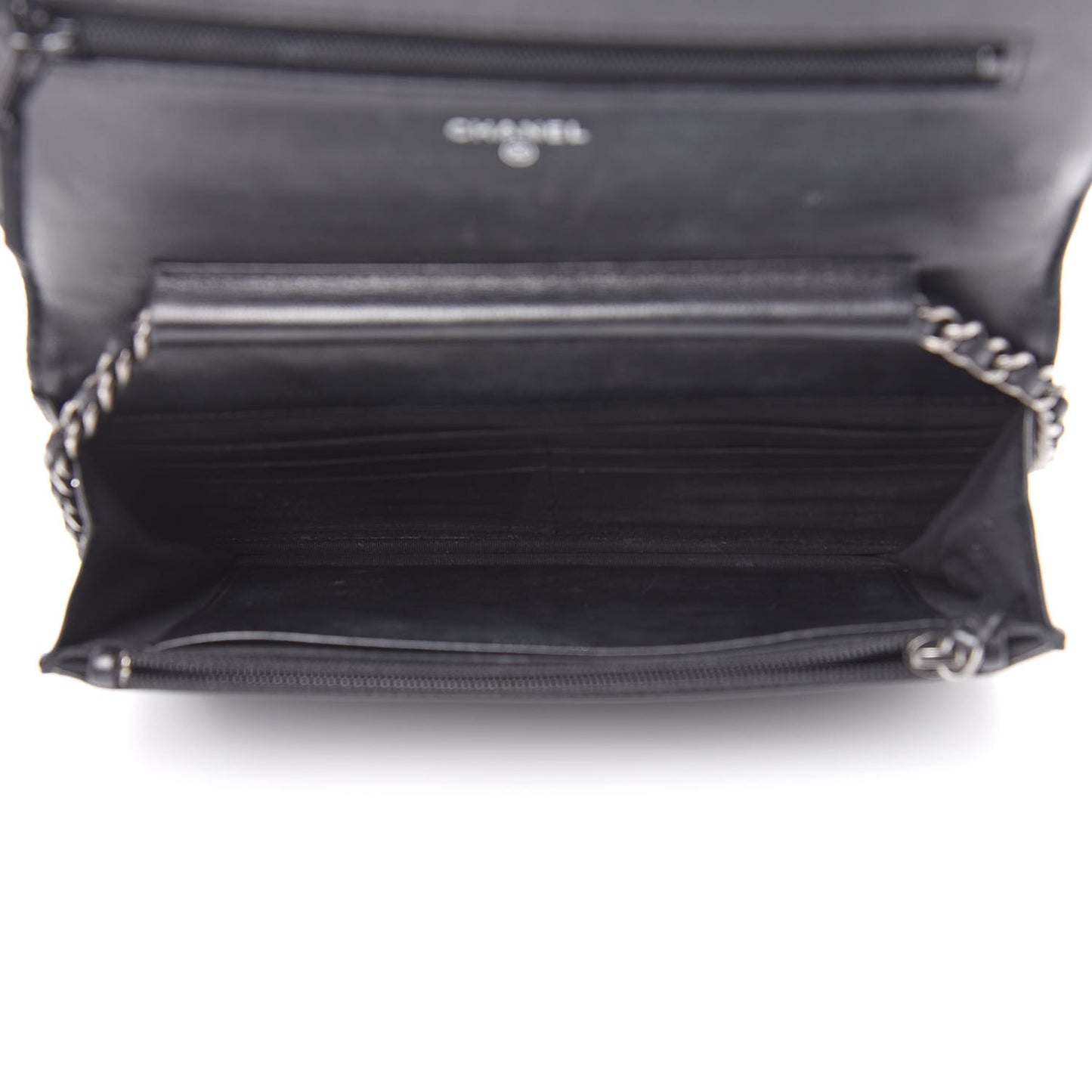 Lambskin Quilted Boy Wallet On Chain WOC Black