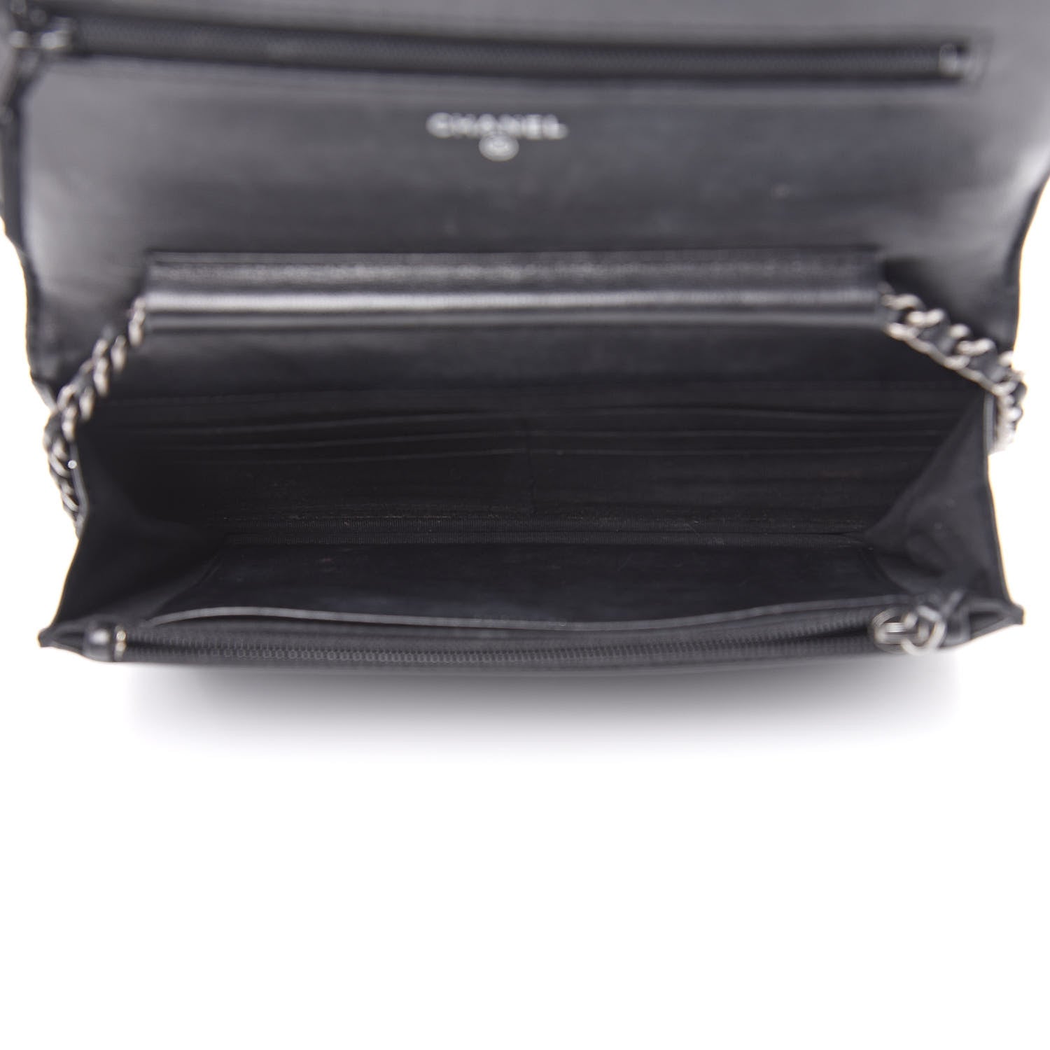 Chanel Lambskin Quilted Boy Wallet On Chain WOC Black 5 of 18