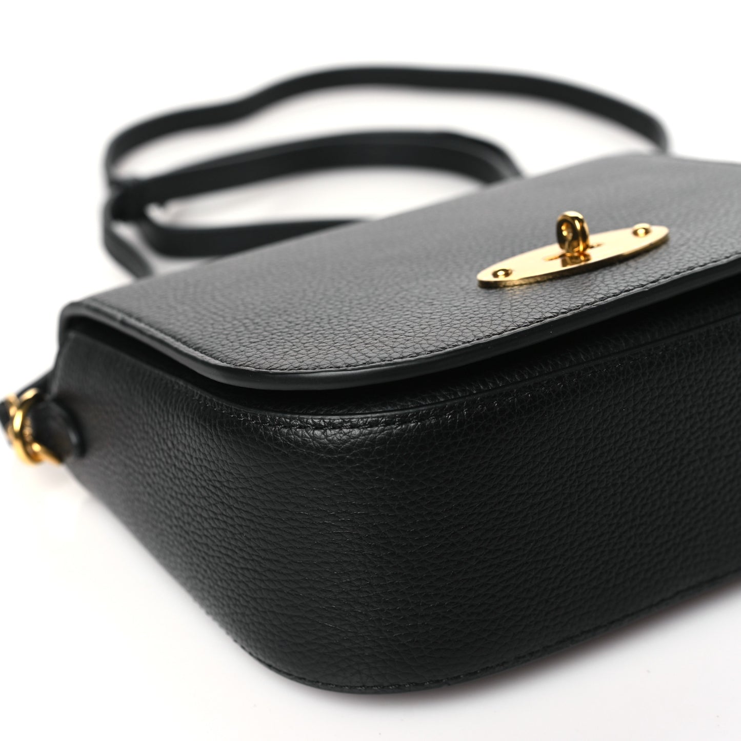 Small Classic Grain Calfskin Small Darley Satchel Black