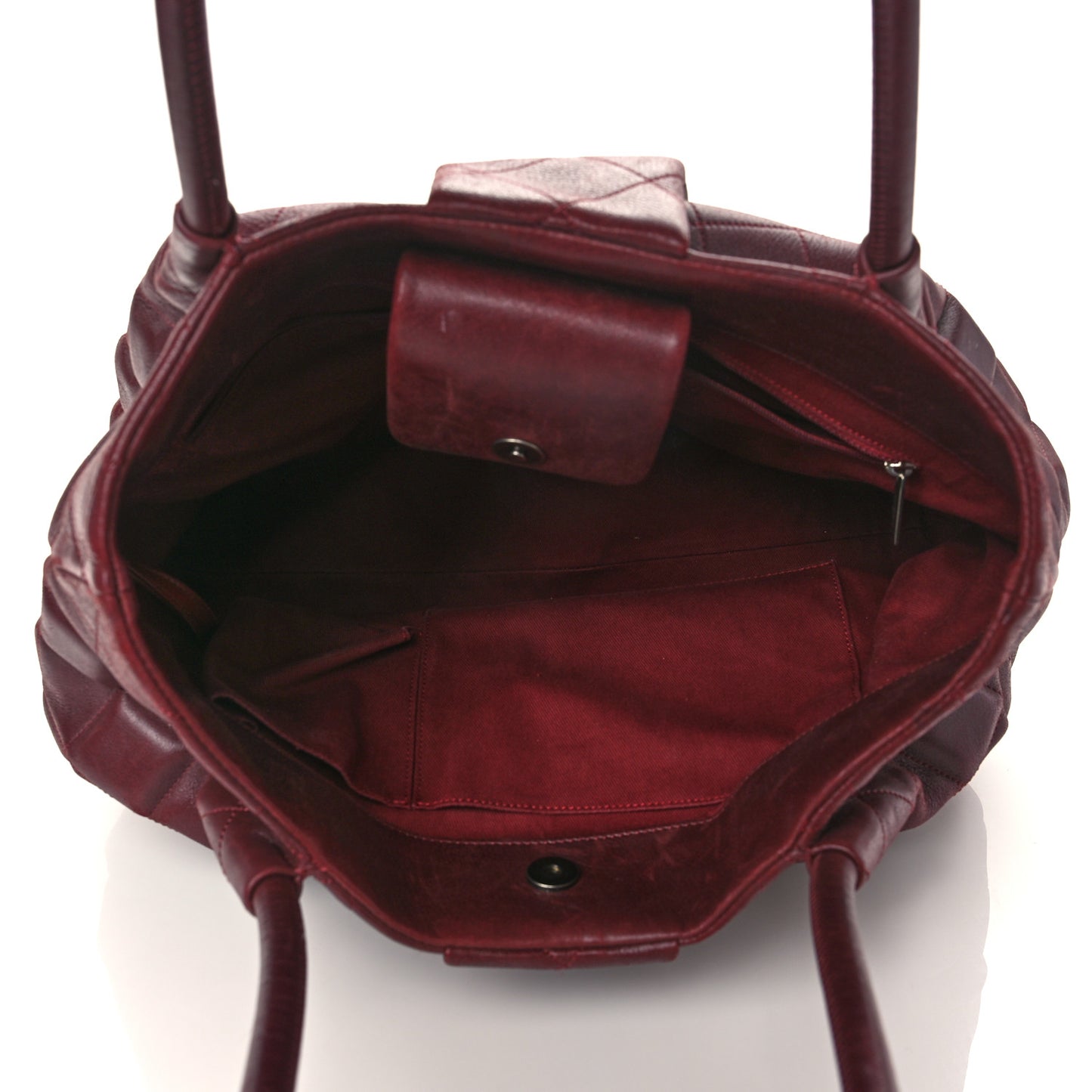 Calfskin Small Sloane Square Tote Burgundy
