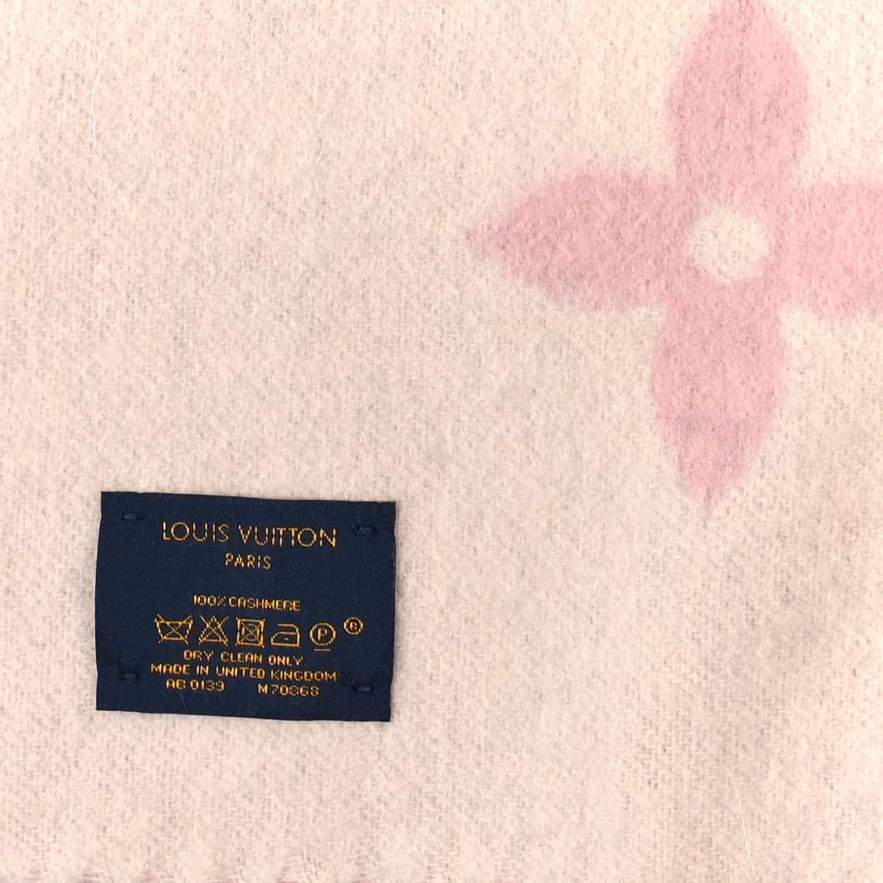 Louis Vuitton Cashmere Monogram Reykjavik Scarf Bleu Rose 3 of 3
