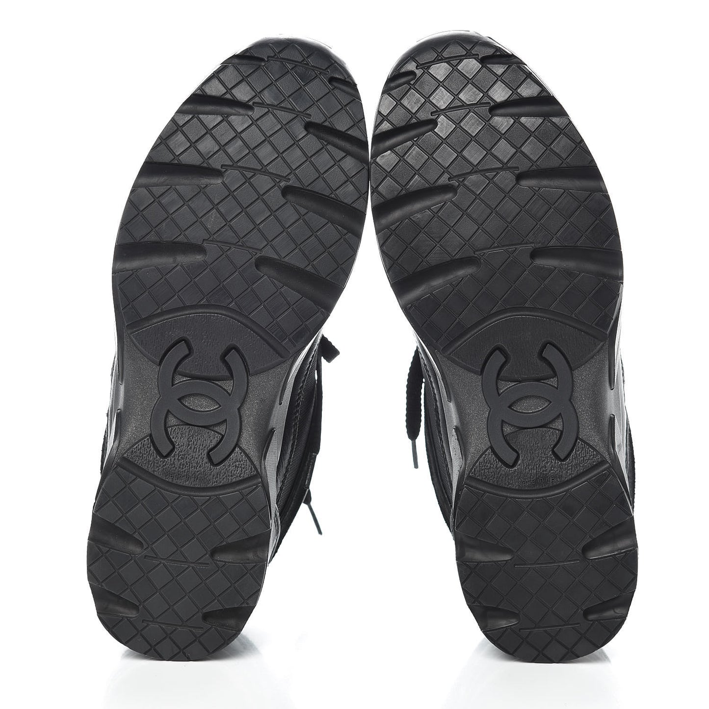 Toile Suede Calfskin CC Sneakers 35 Black
