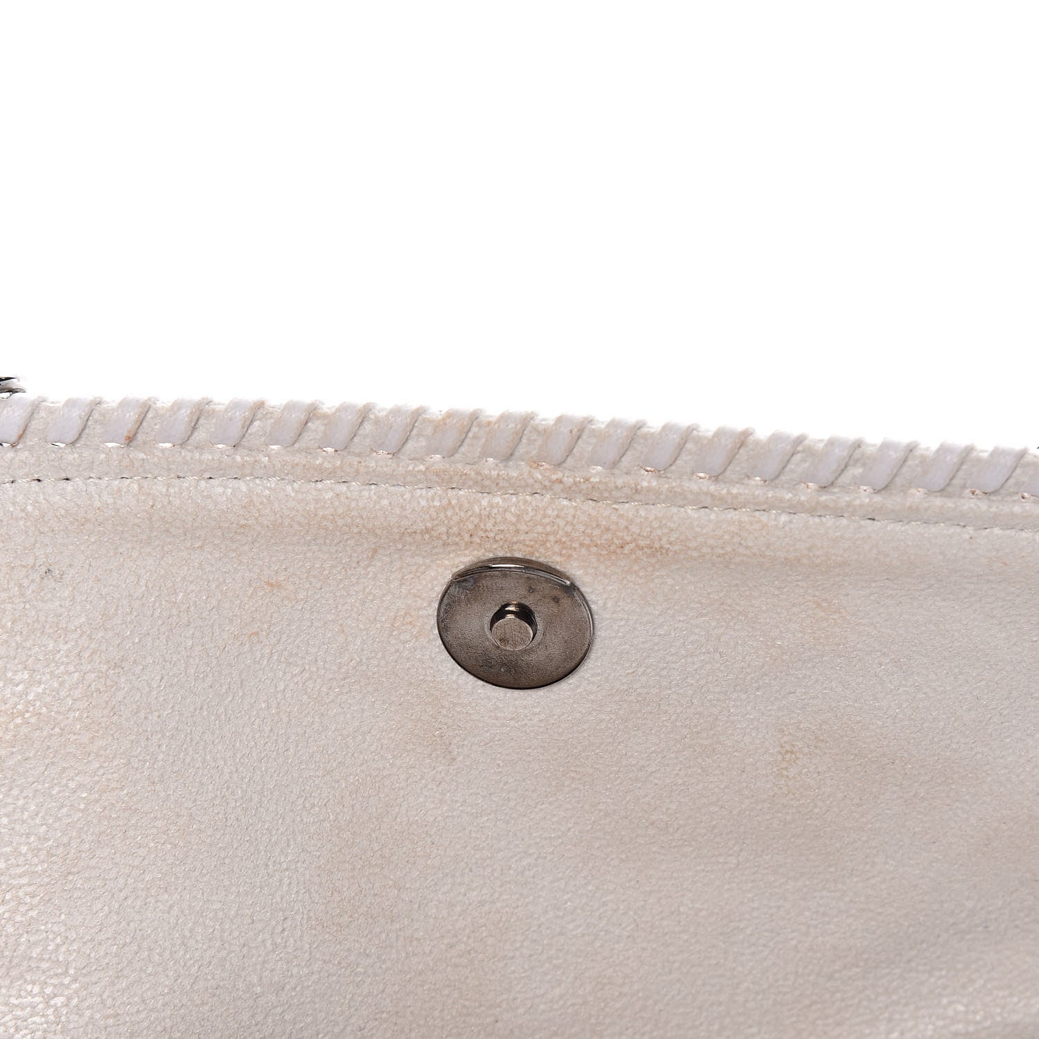 Stella McCartney Shaggy Deer Quilted Mini Falabella Fold Over Tote Chalk 9 of 17