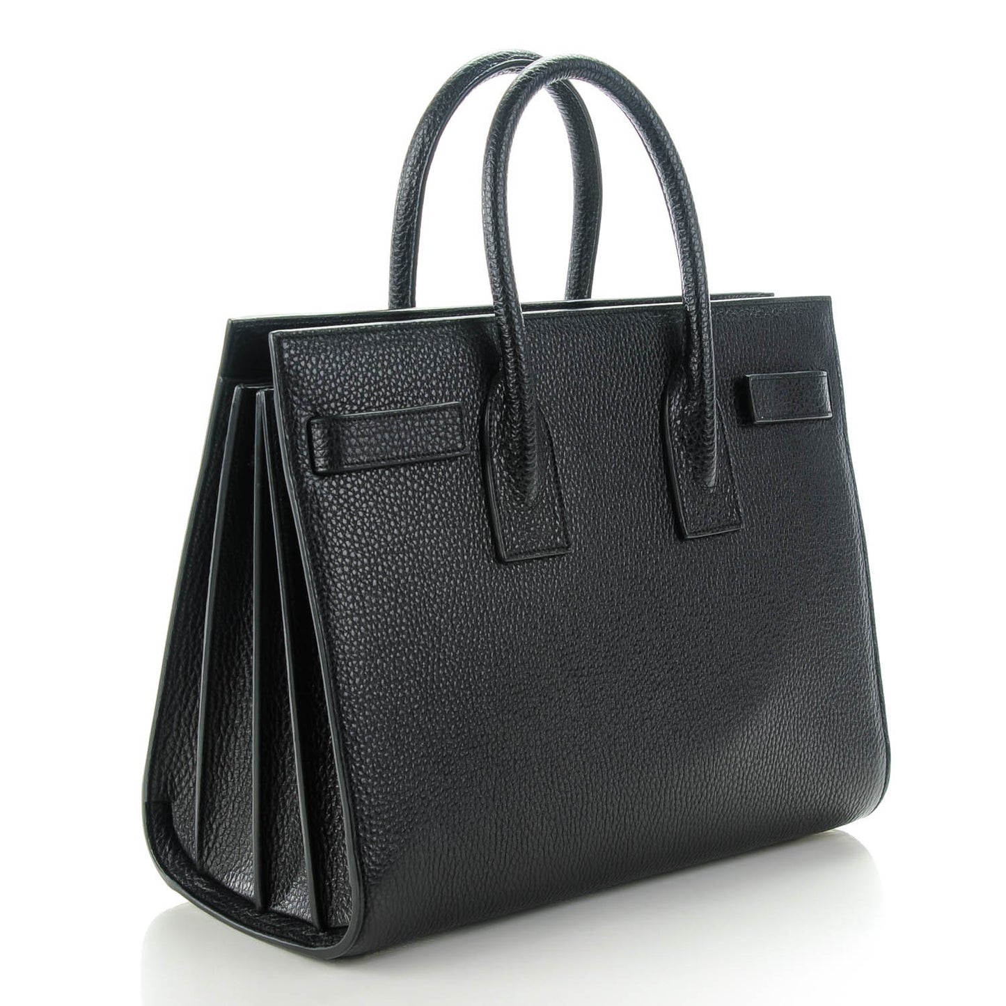 Grained Calfskin Small Sac De Jour Black