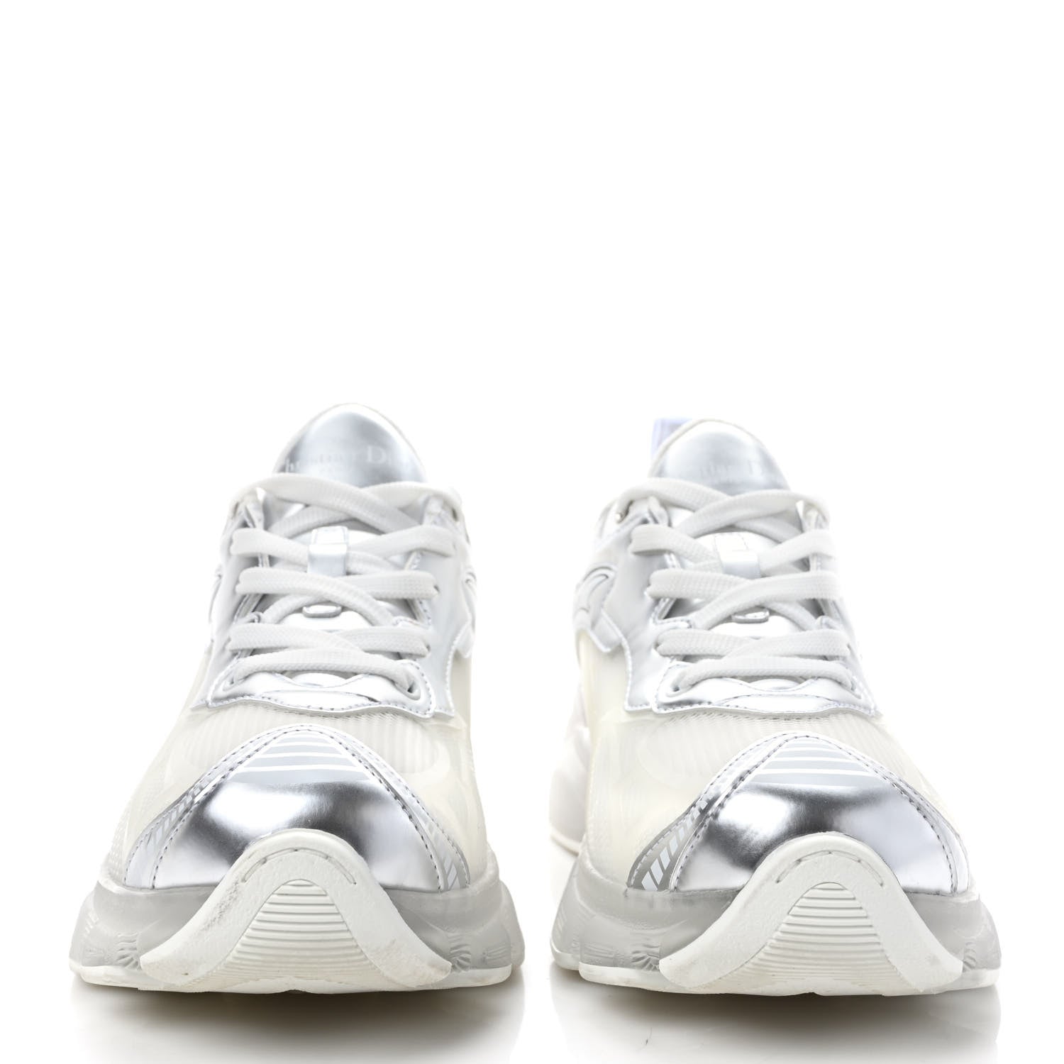 Christian Dior Matte Technical Fabric Mesh Dior Vibe Sneakers 40 White Silver 2 of 9