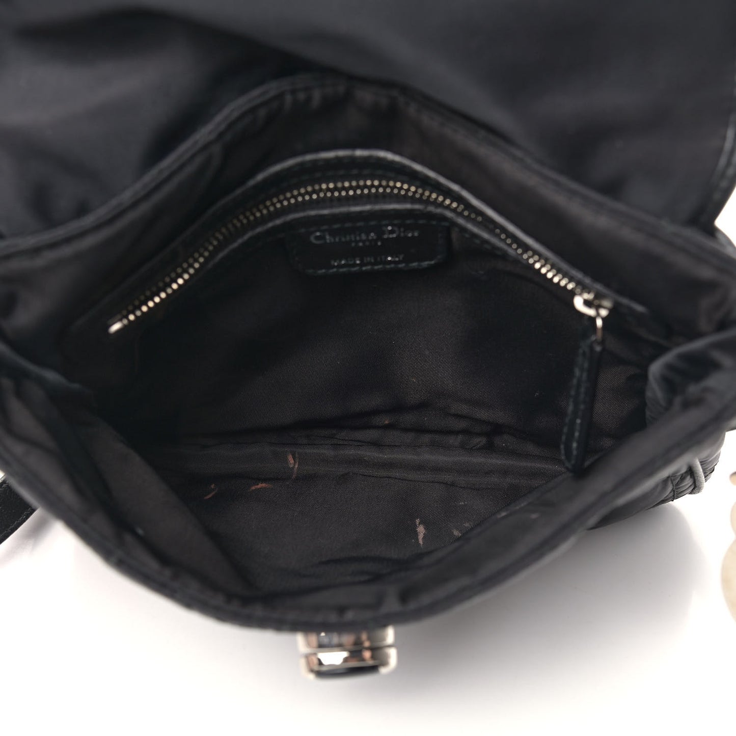 Nylon Cannage Charming Lock Bag Black