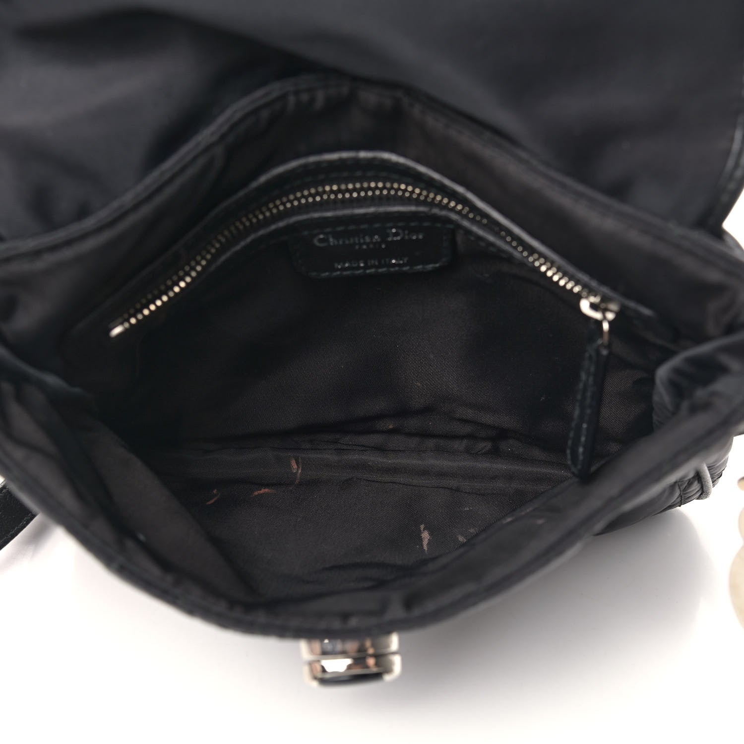 Christian Dior Nylon Cannage Charming Lock Bag Black 5 of 16