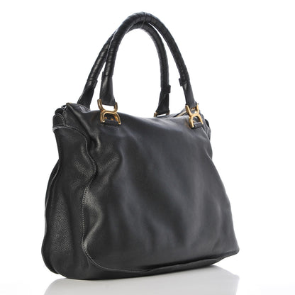 Chloe Calfskin Large Marcie Satchel Black 3 of 8