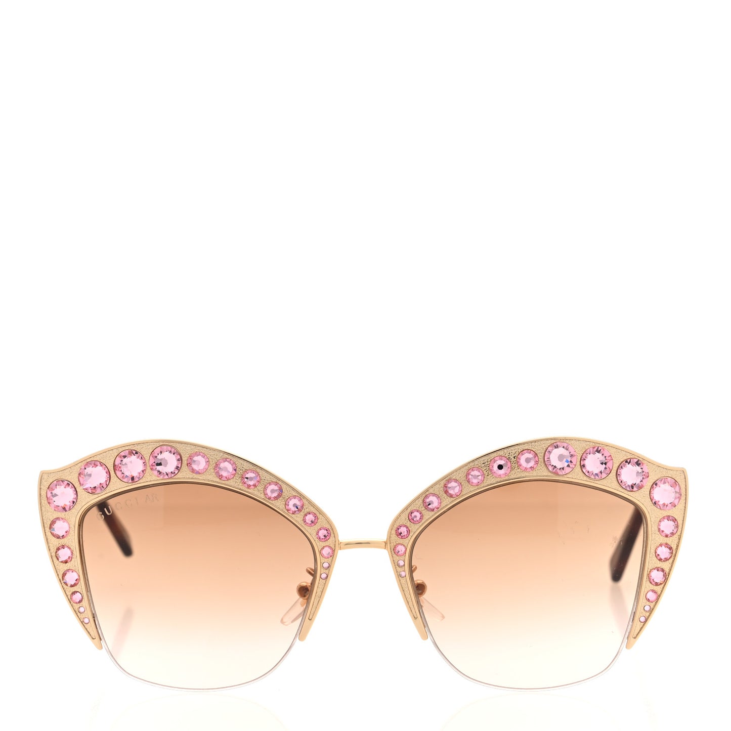 Metal Crystal Cat Eye Sunglasses GG00114S Pink