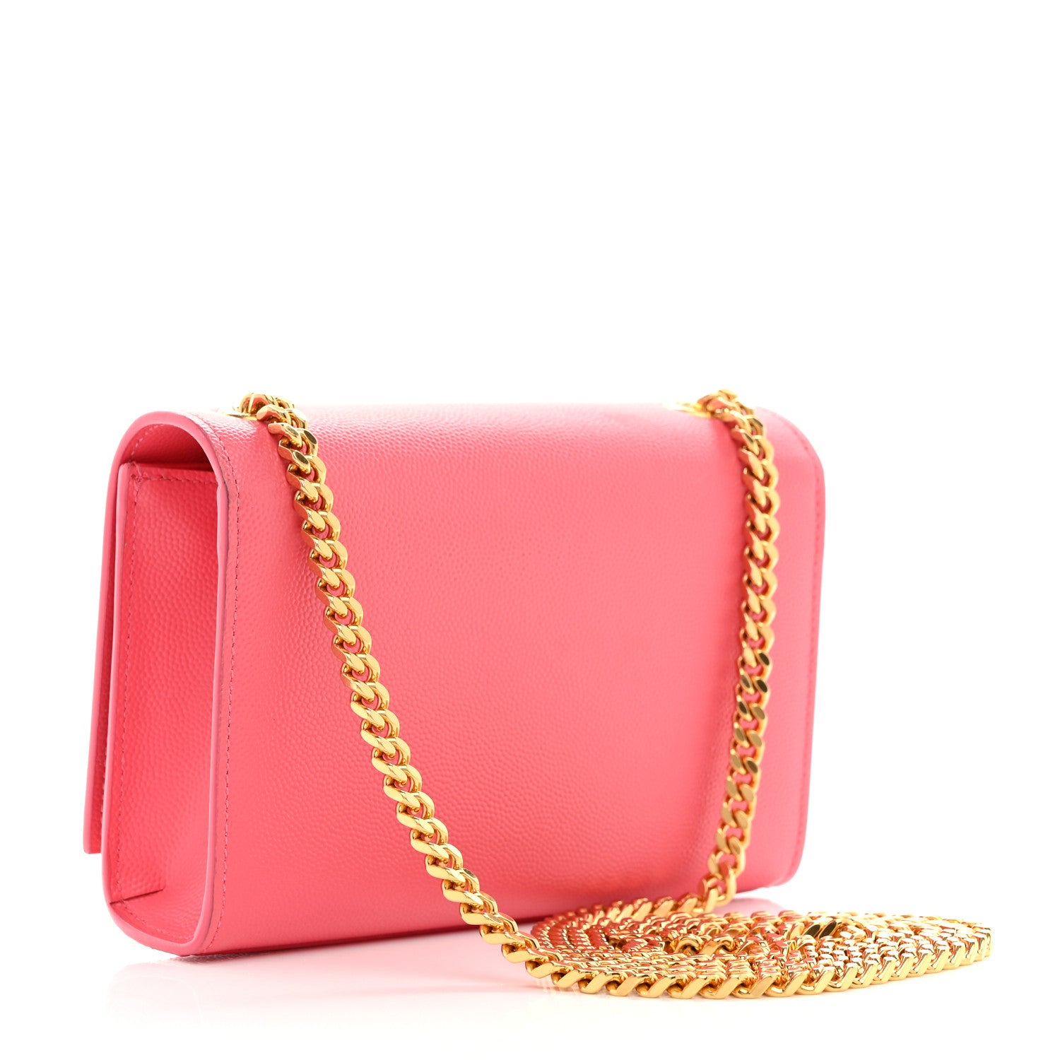 Saint Laurent Grain De Poudre Small Monogram Kate Satchel Bubblegum 3 of 14