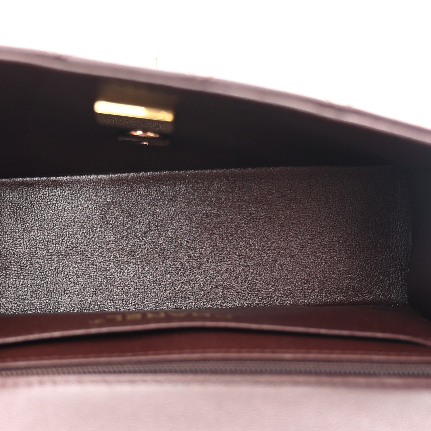 Chanel Lambskin Quilted Mini Top Handle Rectangular Flap Dark Brown 5 of 11