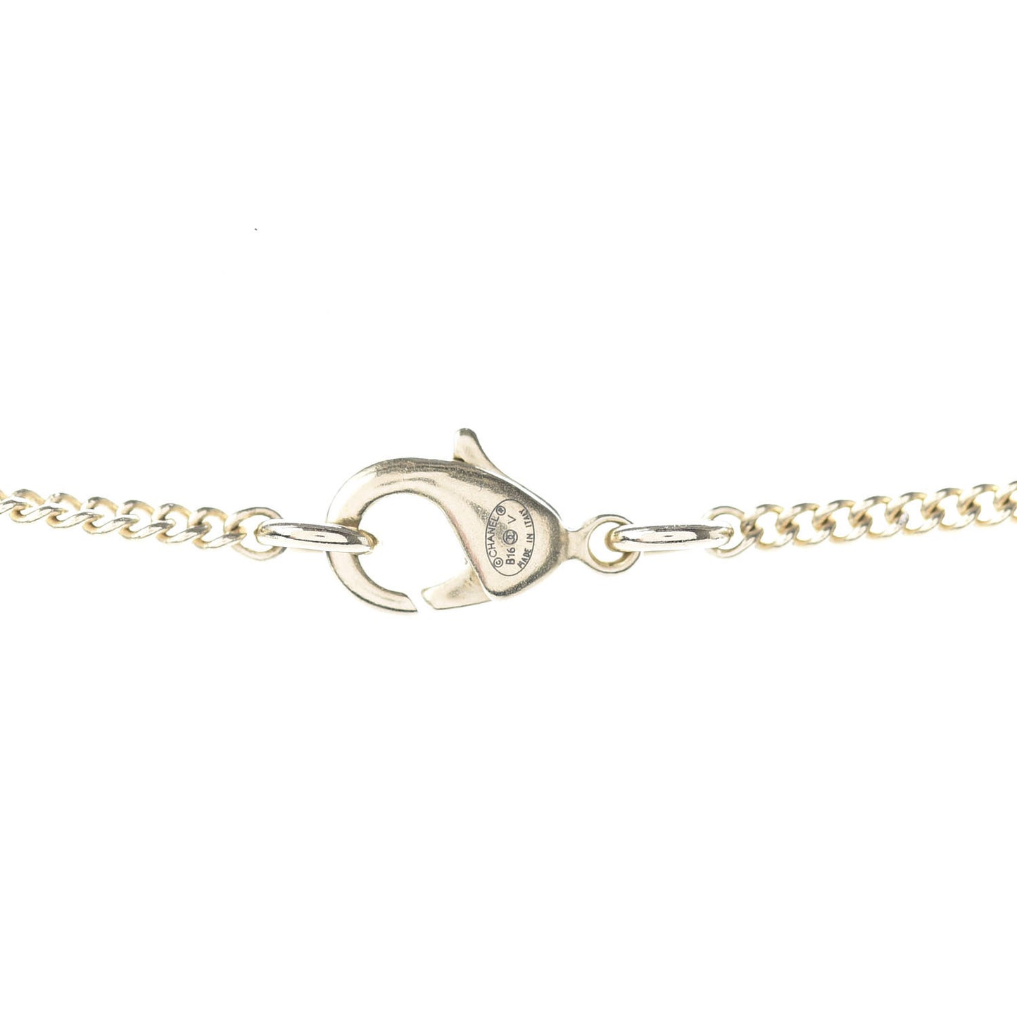 Crystal CC Flower Pendant Necklace Gold