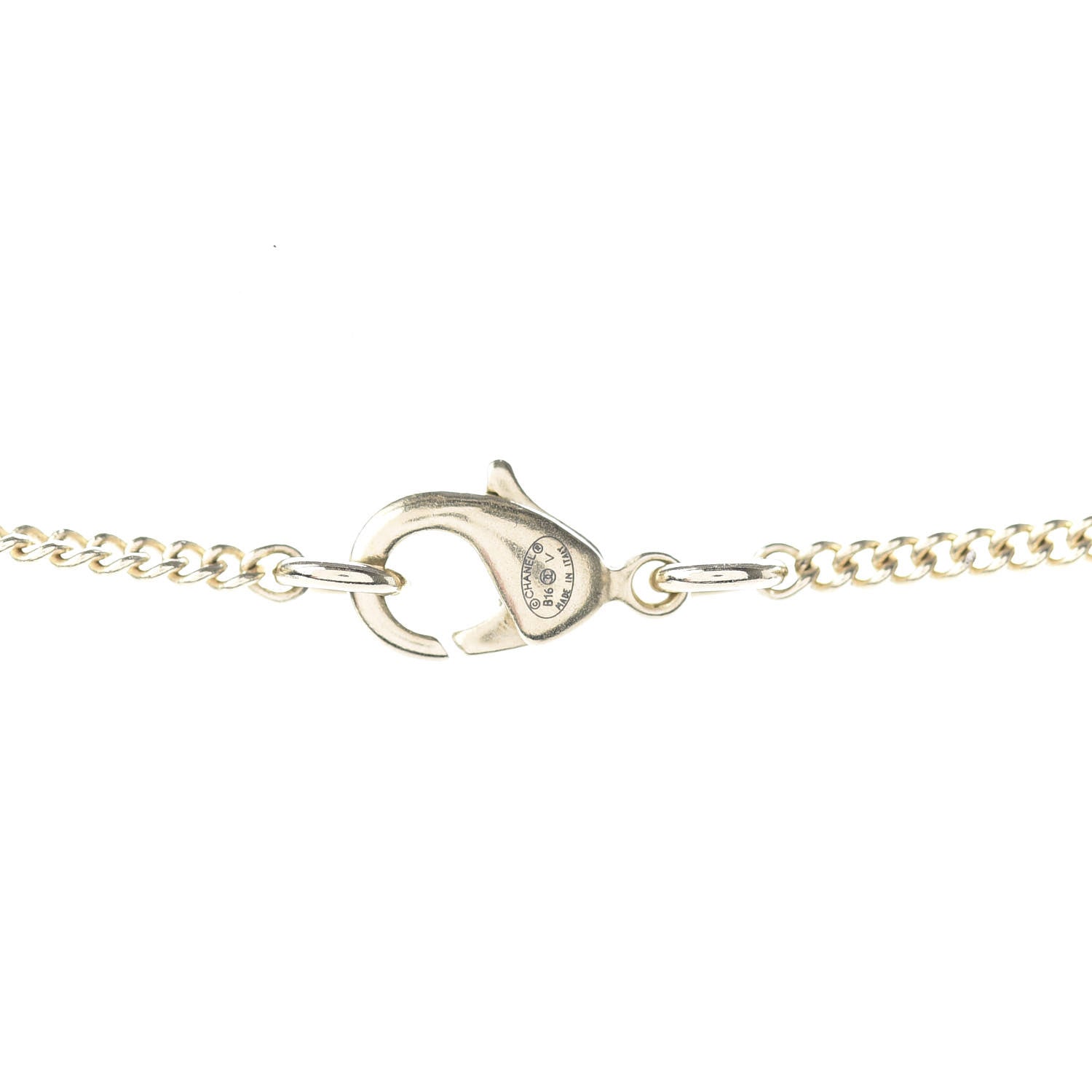 Chanel Crystal CC Flower Pendant Necklace Gold 5 of 7