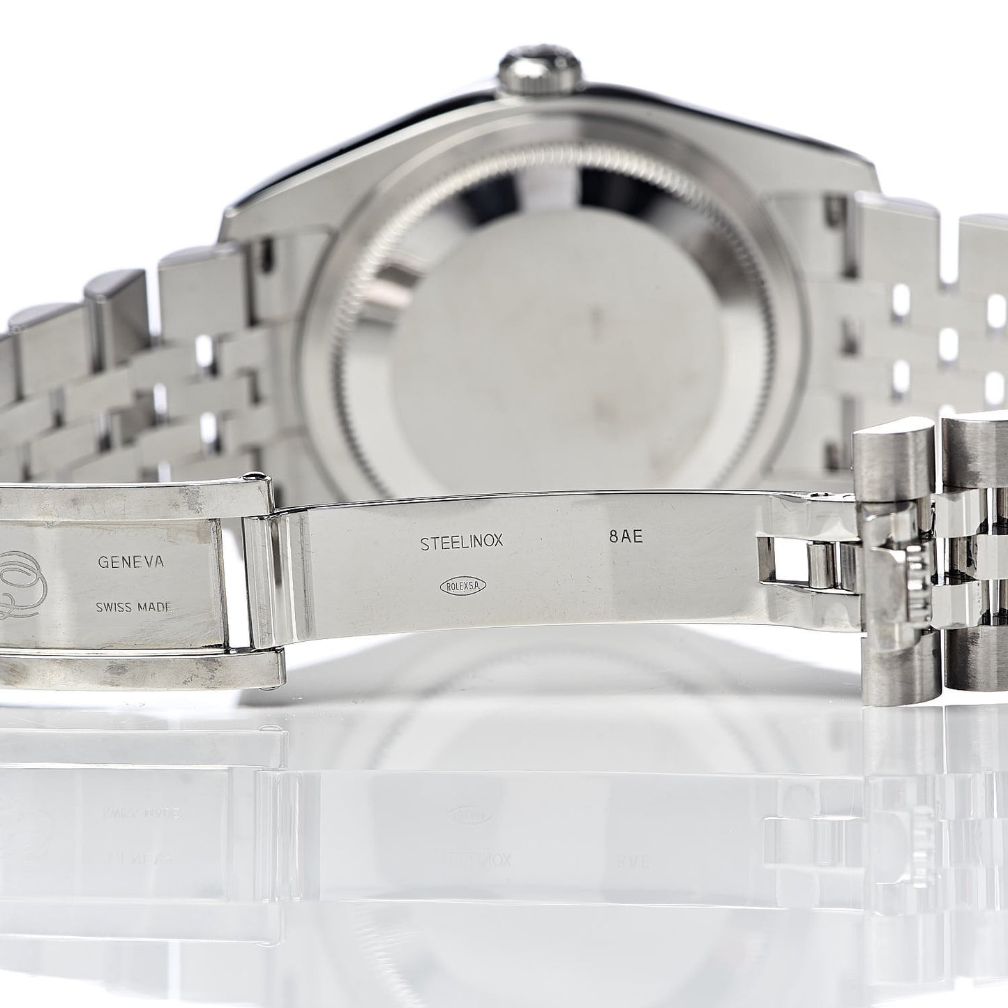 Stainless Steel 18K White Gold Diamond 36mm Oyster Perpetual Datejust Watch Rhodium Waves 116244