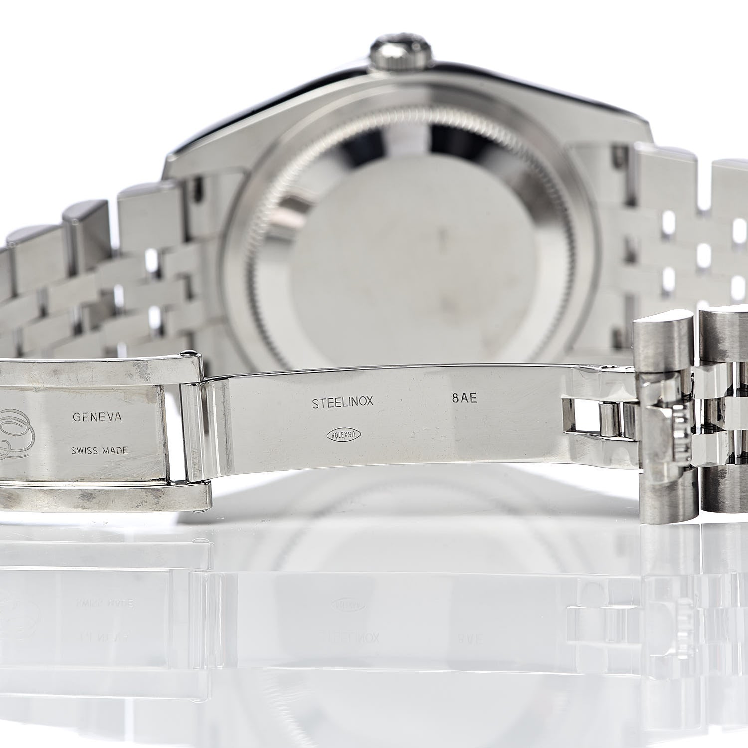 Rolex Stainless Steel 18K White Gold Diamond 36mm Oyster Perpetual Datejust Watch Rhodium Waves 116244 7 of 8