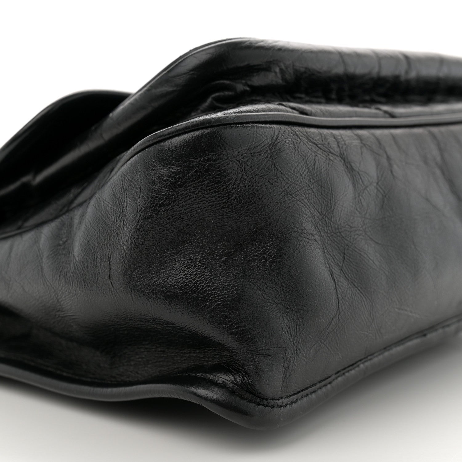 Saint Laurent Crinkled Calfskin Matelasse Monogram Medium Niki Chain Satchel Black 9 of 14