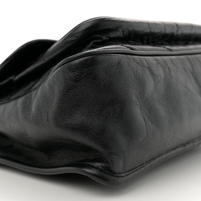 Saint Laurent Crinkled Calfskin Matelasse Monogram Medium Niki Chain Satchel Black 9 of 14