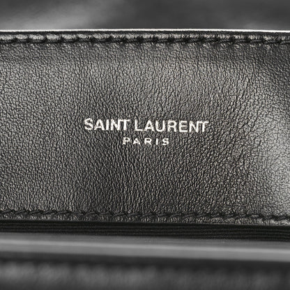 Saint Laurent Calfskin Y Quilted Monogram Medium Loulou Satchel Black 7 of 9