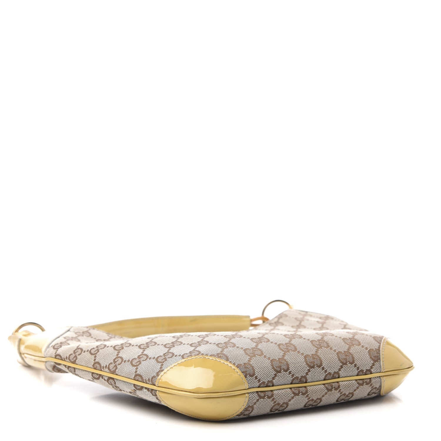 Gucci Monogram Patent Small Hobo Yellow 4 of 11