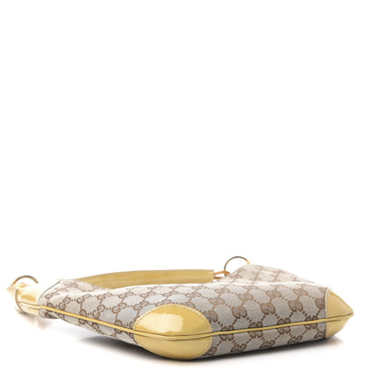 Gucci Monogram Patent Small Hobo Yellow 4 of 11
