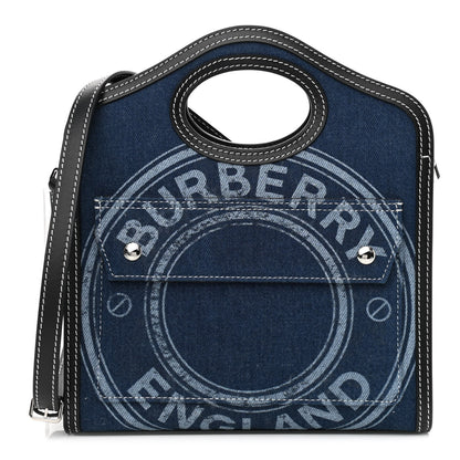 Burberry Denim Smooth Calfskin Mini Pocket Bag Blue 1 of 10