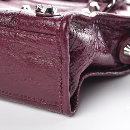 Balenciaga Agneau Classic Silver Hardware Mini City Violet Prune 9 of 9