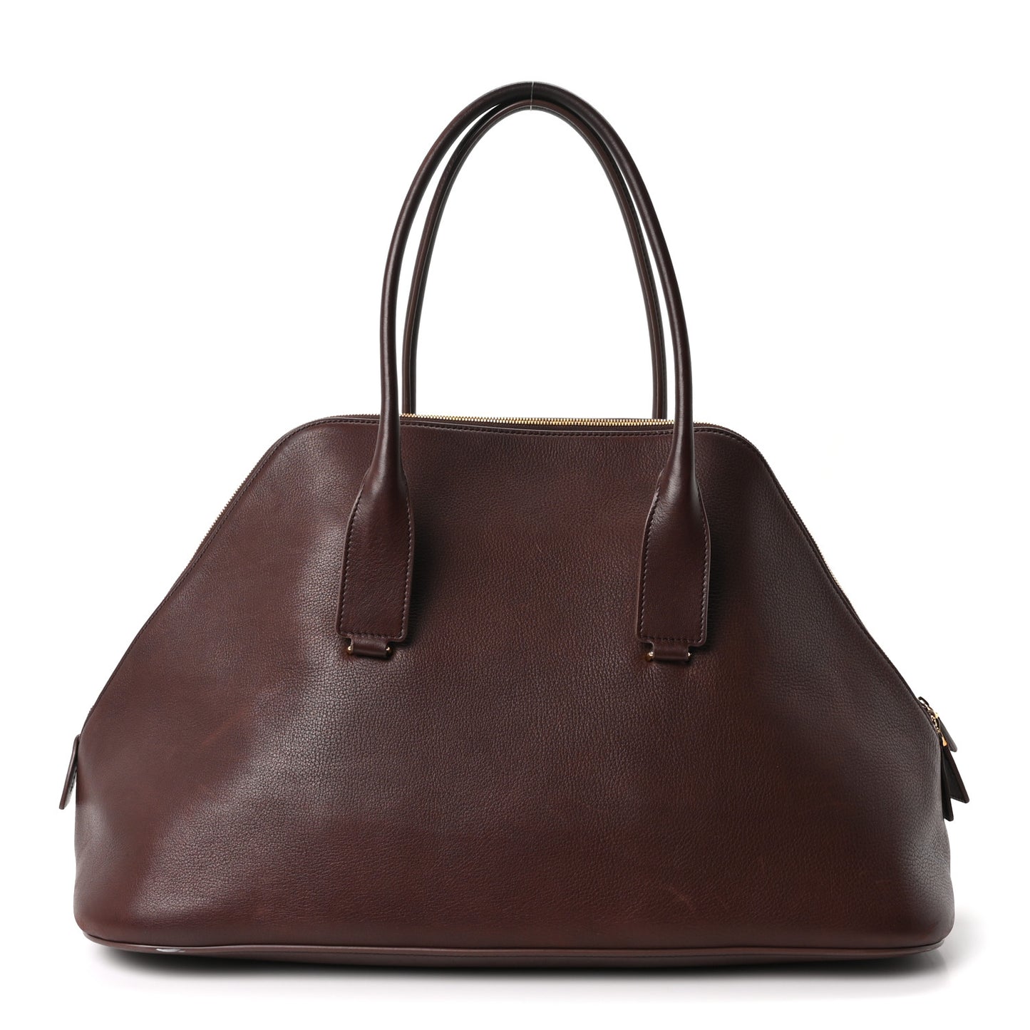 Polished Saddle Calfskin Large Devon Bag Burgundy